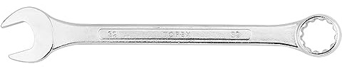 TOPEX Gabelringschlüsell - Maul-Ringschlüssel Ring Maulschlüssel Gabelringschlüssel - Ring-Maulschlüssel - Chrom-Vanadium Stahl Silber - Für Heimwerker und Profis geeignet – 32x380 mm