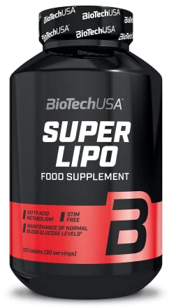 BioTechUSA Super Lipo | Koffeinfrei | mit L-Carnitin, CLA, HCA, Grüntee-Extrakt | zur Gewichtskontrolle und Stoffwechselunterstützung | Glutenfrei, 120 Tabletten