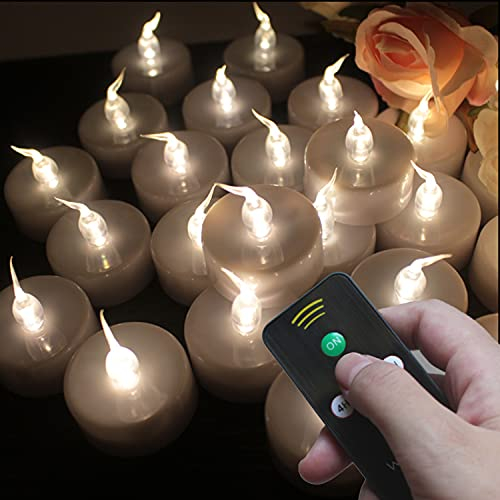 Wilrigir Lot de 12 bougies chauffe-plat LED sans flamme, lumière vacillante blanche chaude, fonctionne avec des piles bougies chauffe-plat artificielles, pour les fêtes de saison et de festival
