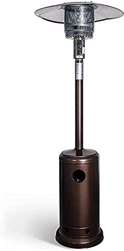 Chauffage de Terrasse Radiateur infrarouge Chauffe-terrasse extérieur au propane avec roues et protection contre les flammes, protection contre l'hypoxie et protection contre les décharges Utilisati