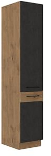 Kuechen-preisbombe Vigo Hochschrank 40 cm Eiche Lancelot Matera Grau Küchenzeile Küchenblock Küche