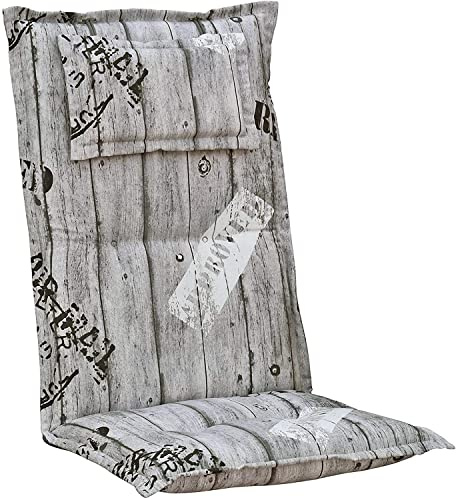 Gardissimo Hochlehner Auflage mit Kopfkissen K778, 120x50x8 cm | 8 cm Luxus, Baumwollmischgewebe, Made in Europe