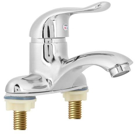 Single Hole Bathroom Faucet - G1/2 Zinc Alloy and ABS Hot and Cold Water Mixing Sink, Single-Handle