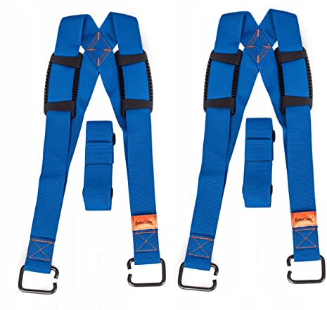 SafeCore Tragegurte Umzug 2 Personen bis 450 kg – Profi Möbeltragegurte mit Schultergurten, 3,5 m Spannweite, ergonomische Tragehilfe für Möbel und Haushaltsgeräte, rückenschonendes Transportsystem