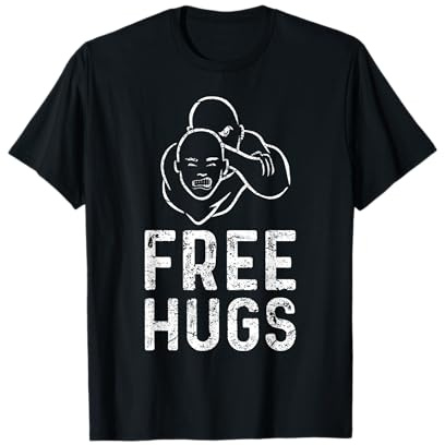 Free Hugs Divertente Brazilian Jiu-Jitsu MMA BJJ Maglietta