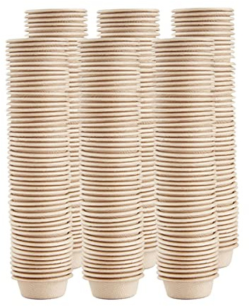 QIHYCUF 300 Pack Paper Feeding Cups Samll 0.5 oz Gecko Food and Water Feeding Dish Ledge Holder Accessories Bowls for Crested Gecko Lizards Reptiles Pets