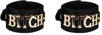 EIS BDSM Fesseln | Bitch-Handfesseln im Lederlook | breites Design | Erotik | Sex-Spielzeug für Paare Extrem Sex | sexy Leder-Optik | Sex Toys | Ideal für Paare | Verstellbar | Für Männer & Frauen