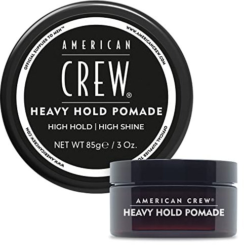 AMERICAN CREW Pomada resistente de 85 g para hombres, producto para el cabello con agarre extremadamente fuerte, producto de peinado para peinados con mucho brillo, a base de agua