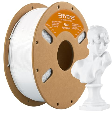 ERYONE High Speed PLA Plus Filament 1.75mm +/- 0.03mm, Rapid PLA+ Filament for Fast Printing, 30-500mm/s 3D Printing Filament Fit Most FDM Printer, 1kg (2.2LBS)/Spool, White
