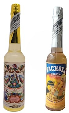 Pack de 1 Agua de Pacholi + 1 Florida Peruana | Set de Fragancias de Agua de Colonia Pachouli y Florida del Perú de 221 ml y 270 ml | Experiencia Aromatica Doble