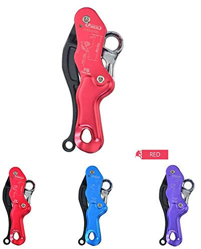 Abseilgerät, Abseilgerät, Rettungsausrüstung, Handsteuerung, entworfen, Stopp-Abseilgerät, Sicherungsgerät, Absturzsicherung, Aluminium-Magnesium-Legierung, für 9–11 mm Seil