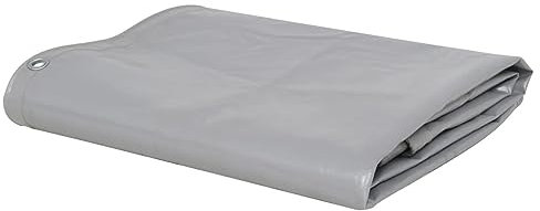 BaraSh Lona 650 g/m² 4x7 m Gris Cobertor Piscina Invierno Lona Exterior Impermeable