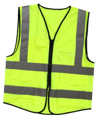 Angoily Fahrrad Reflektorweste Mit Taschen Und Reißverschluss Reflektierende Sicherheitsweste Für Verkehr Und Bau Hochsichtbare Warnweste Für Nachtfahrten Und Outdoor-aktivitäten Fluoreszi