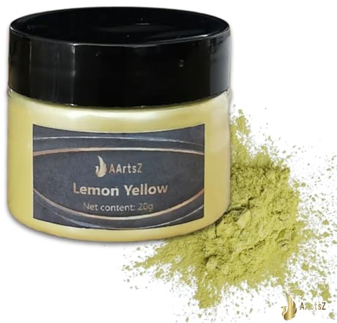 AArtsZ Farbpigmente Zweifarbige Puderfarbe für Kunstwerke aus Epoxidharz (Lemon Yellow)