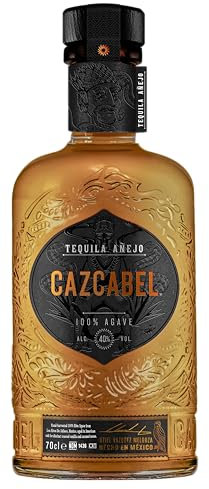 Cazcabel Añejo Tequila, 100% Blue Weber Agave, Award-Winning, Family Estate Grown & Produced, Additive-Free, Aged for 14 months in American Oak Barrels, 40% ABV, 70cl
