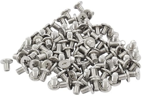 PHITUODA 100pcs M3 x 4mm Round Flat Head Machine Screws, 304 Stainless Steel Phillips Cross Drive Screw Hardware Fastener Bolts