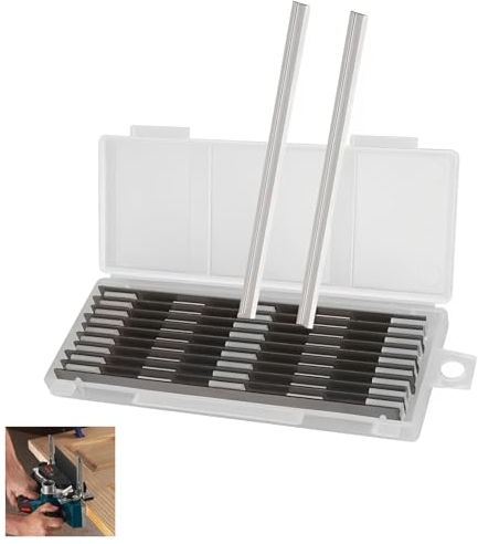 12Pcs 82mm Reversible Electric Planer Blades, Precision Ground HSS, Professional DIY Woodworking