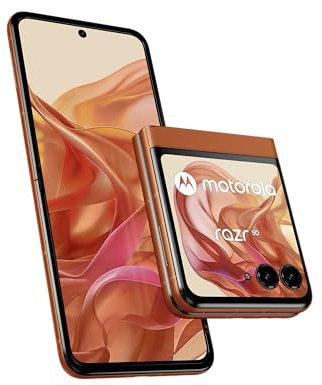 Motorola Razr 50 (8/256GB, AI, display esterno 3.63” pOLED, interno 6.9 pOLED, 50+13MP, selfie 32MP, MediaTek Dimensity 7300X, 4200mAh, ricarica 33W, wireless 15W, Dual SIM, Android 14) Beach Sand