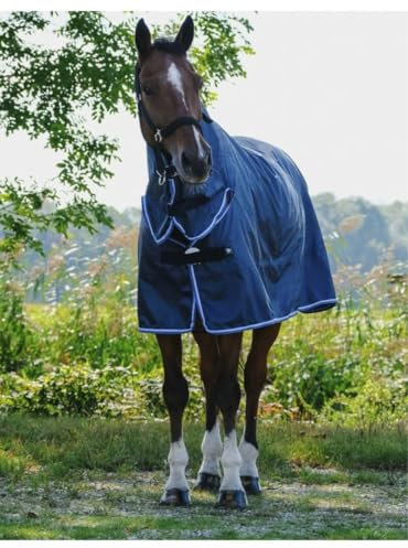 Ekkia Riding World QHP17 Combo - Manta para lluvia (talla 165), color azul marino