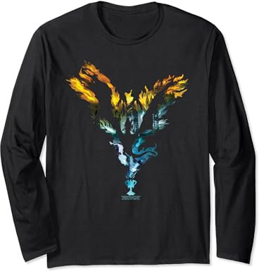Harry Potter Goblet of Fire Dragon Colour Flames Long Sleeve T-Shirt