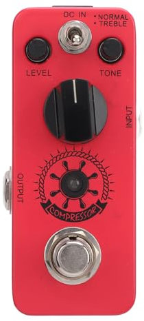 True Bypass Guitar Pedal Compressor with Tone Control, Smooth Dynamics, and Warm Sound, Classic Optical Compression for Electric Guitar, Tuner Pedal True Bypass