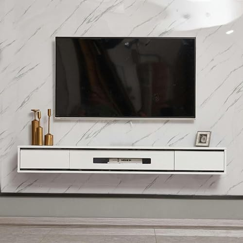 BTURYT TV Lowboard Hanging-Wall Mounting TV Cabinet-TV Cabinet Hanging, TV Stand for Media Console, Entertainment Center, 120 Cm TV Stand, Wall-Mounted TV Lowboard, DVD Storage Shelf ~/