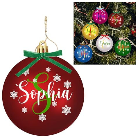 Personalisierter Weihnachtsschmuck Individuelle Initialen Name Weihnachtskugel Ornamente Personalisierte Weihnachtsbaumschmuck Geschenke