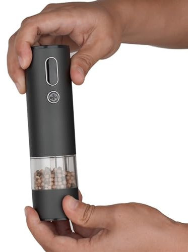 HEBEOT Electric Salt And Pepper Grinder Set Pepper Mills Automatic Salt Pepper Mill Grinder Rechargeable Electric Salt Pepper Mills Set 16.7 * 4.5cm