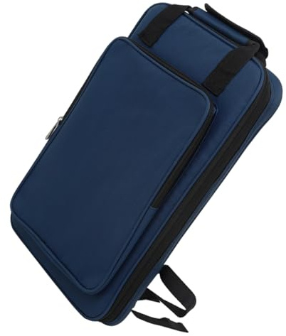 Drumstick Tasche mit Großem Fassungsvermögen, Tragbare Sticktasche | Oxford Gewebe, Marineblau, mit Fächern und Reißverschluss, für Drumsticks und Lehrmaterialien