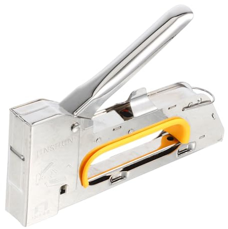 Housoutil Grapadora Manual Tipo Puerta 1008f Para Madera y Cemento, Herramienta De Grapado Multiusos Mecanismo De Bloqueo Seguro, Adecuado Para Tapicería, Bricolaje y Mejoras Hogar