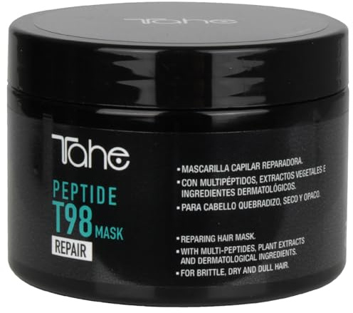 Tahe Peptide T98 Repair Mascarilla capilar con Multipéptidos ideal para cabellos secos o dañados, 300 ml