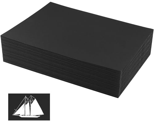 ZEONHEI 200 Blatt Kartonpapier Schwarze Tonpapier A4 Kopierpapier Schwarz, 180 g/m² Bastelkarton schwarzer Zeichenkarton A4 Fotokarton für Origami, DIY Scrapbooking, Einladungen