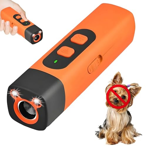 KOMEIYL Anti Bell Gerät Hunde, Antibell Ultraschall Gerät, Hundeabwehr Ultraschall mit 3 Einstellbaren, Erziehungshilfen Hunde, Gilt für Stubenreinheit Sensiblem Bellen Zeigt Sofortige Wirkung