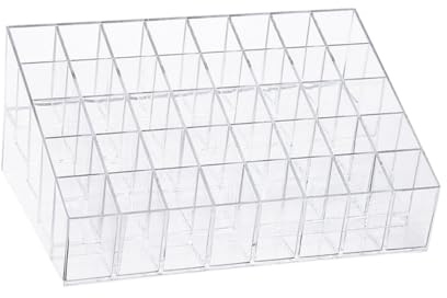 NOLITOY Organisateur Transparent Cases pour Rouges à Lèvres et Vernis à Ongles Rangement Maquillage Pratique et Étagère Injectée en Polystyrène Cosmétiques Compacte et Ordonnée