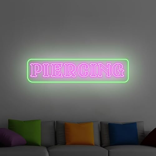Piercing Neon Sign – Custom LED Wall Light for Piercing Studio Decor, Tattoo and Body Art Shop Neon Sign, Salon Piercing Wall Decor Business