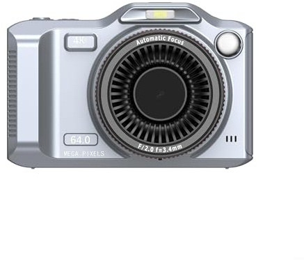 Floweringbeter WiFi Enabled 4K Digital Camera With Dual Front And Rear Cameras, 2 8 Inch High Definition Display, And 18x Digital Zoom For Detailed Photography(Silver)