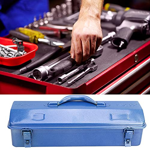 Jelquix Thickened Iron Toolbox Heavy Duty Repair Tool Storage Box for Maintenance Workers (43 * 18 * 11 (410))