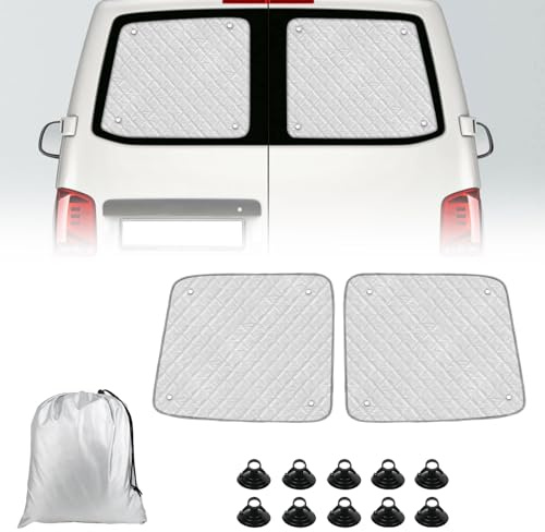 Thermomatte Passend für VW T5 T6 Zweitürige Heckklappe, Sonnenschutz Auto Frontscheibe Innen Passend, Auto Sonnenblende Frontscheibenabdeckung, Zweitürige Heckklappe Sonnenblende