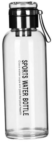 Borraccia in vetro borosilicato, bottiglie d'acqua infrangibili da 2 litri con doppio coperchio e infusore per il tè, borraccia in vetro con borsa per il trasporto per esterni, ufficio, palestraGlas