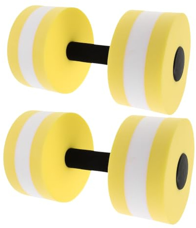Toddmomy Haltères aquatiques (lot de 2), barres d'haltères pour l'aquagym, anneaux en mousse EVA, poids pour piscine (aérobic, fitness aquatique, exercices).