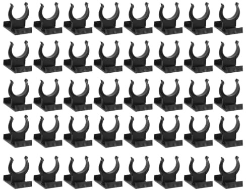 VILLCASE Clips Placa Zócalos para Zócalo de Cocina, Armarios Juegos para Clip, 40 de Retención Protectora, Plástico Negro, y Moldura de Rodapié, Renovaciones