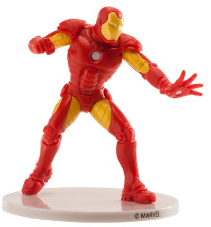 dekora - Tortendeko Geburtstag Cake Topper | Torten Deko Geburtstag Iron Man Figur für Torte - Torten Zubehör aus PVC