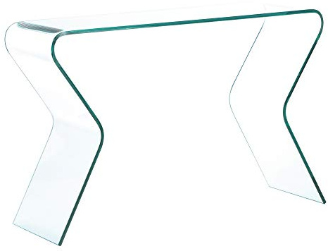 Bricok Tavolo in Vetro Curvato dal Design Moderno Perfetto per Salotto o Soggiorno Realizzato in Vetro Spessore 12 mm Elegante Robusto e Pronto all'Uso per un Arredo di Grande Stile 120 x 82 x 40 cm