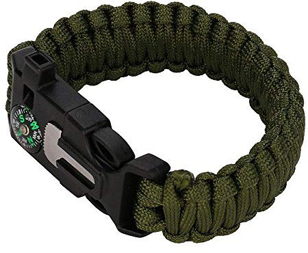 Bryights Paracord Survival Armband Mit Micro Multifunktionale Militärische Notfallüberleben Paracord 4Mm Armband Outdoor Scraper Whistle Schnalle Paracord Werkzeuge 550 Paracord-Heer