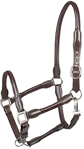 PFIFF 102923 Halfter Redonda, Lederhalfter Softleder, Rundgenäht, Braun Pony