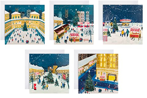 Hallmark Weihnachtskarten für Wohltätigkeitsorganisationen, 30 Stück in 5 Designs, 25572266, Winter-Szenen-Kartenpaket