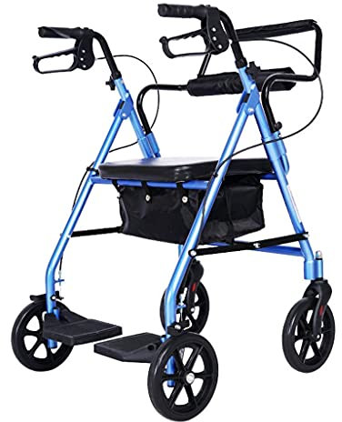 HHUARI Rollatoren für Senioren Rollator Leichtgewicht Rollator Faltrad Aluminium Rollator mit Sitzkorb, Feststellbremsen Gehhilfen für Senioren Einkaufstrolley Gehhilfe Rollator Rollator, Dur The New