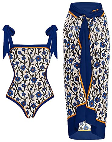 LAOSU Maillot De Bain 2 Pieces avec Paréo,D'Été Maillot De Bain pour Femme Enceinte,Maillot De Bain 1 Pièce Grande Taille,Maillot De Bain String,Maillot Burkini,Culotte De Bain