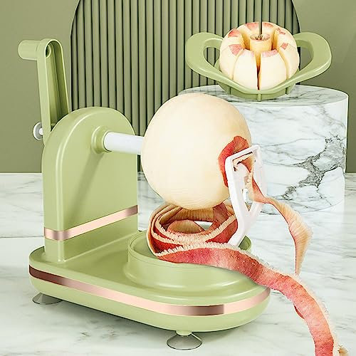 Sbucciatore di mele, affettatrici di mele, sbucciatore di frutta multifunzione, verdura, sbucciatore di frutta, movimento di affettatura della patata della pera, impostazione manuale veloce della macc