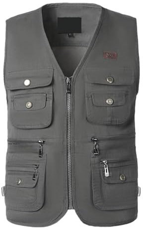 Mymyguoe Vielseitige Anglerweste Herren Damen Angelweste Mesh Back Weste zum Angeln Jagd Wandern Camping Fotografie Multifunktionsweste atmungsaktive Angelweste